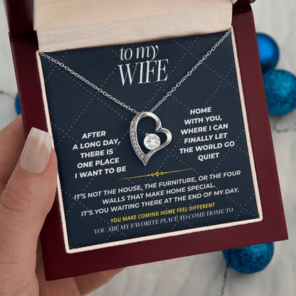 S106 - You’re The Reason I Look Forward To Home – Forever Love Necklace From Husband