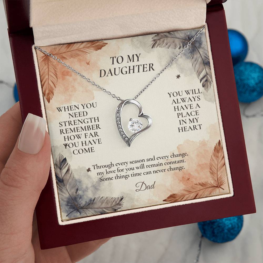 C108 - When You Need Strength Remember You Come From A Love That Never Gives Up On You - Forever Love Necklace