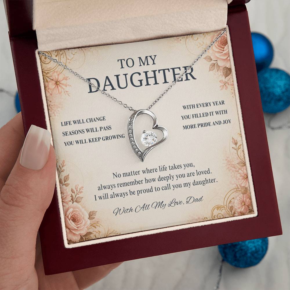 C61 - Life May Change Around You But My Love For You Will Always Remain Constant - Forever Love Necklace