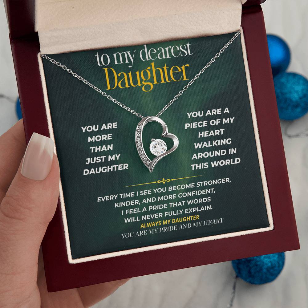 S247 - You Are My Daughter, My Pride, My Heart – Forever Love Necklace From Dad
