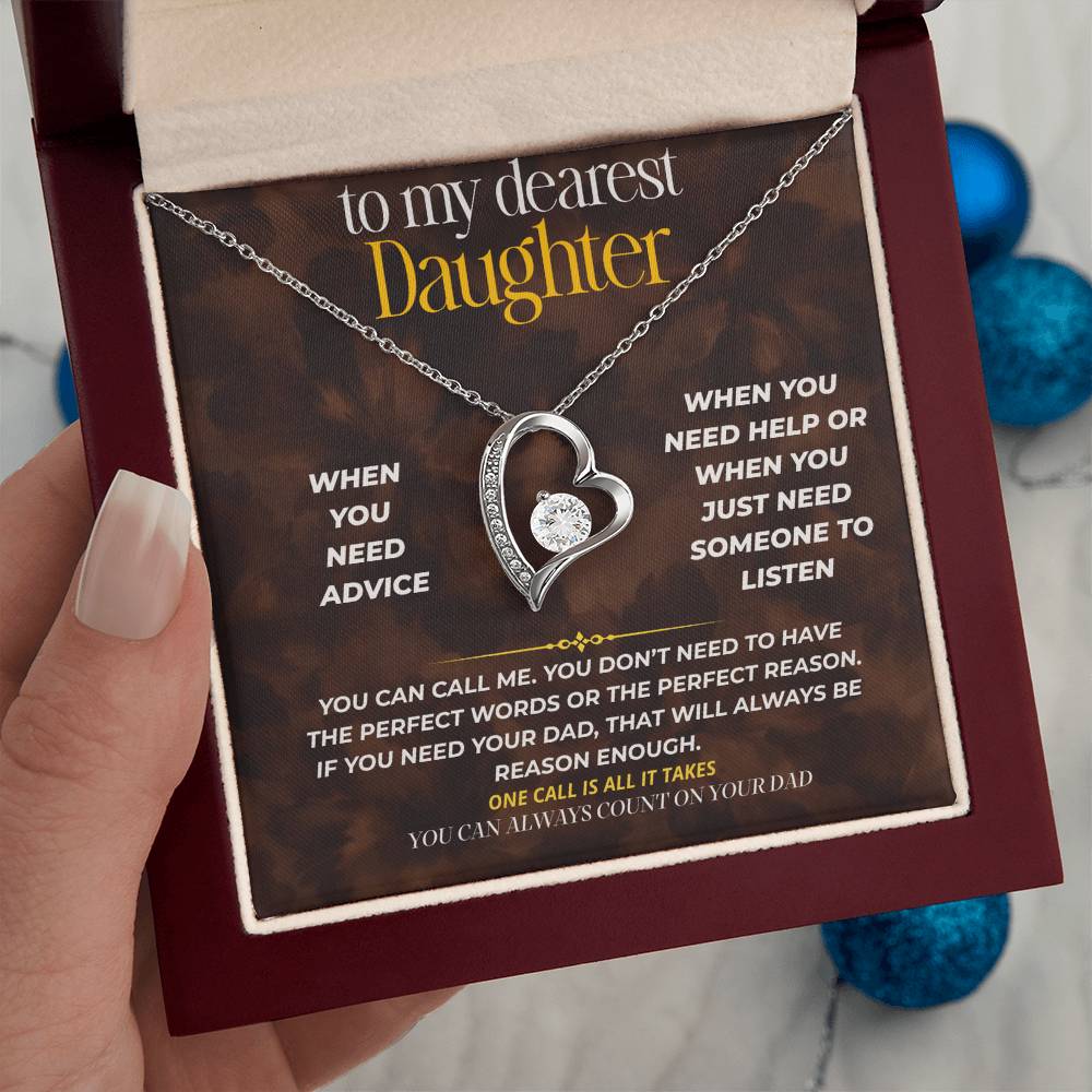 S258 - You Can Always Count On Your Dad – Forever Love Necklace From Dad