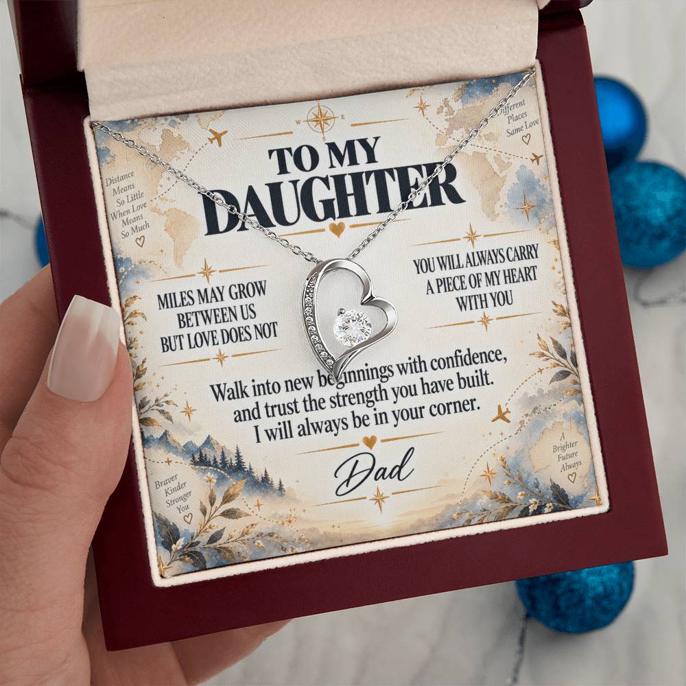 C244 - The Love Between A Father And Daughter Becomes A Legacy That Lives Beyond Every Season - Forever Love Necklace