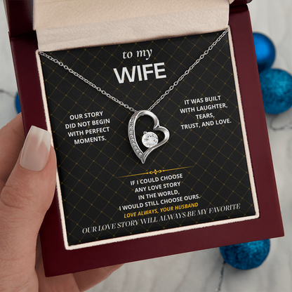 S40 - Our Love Story – Forever Love Necklace From Husband
