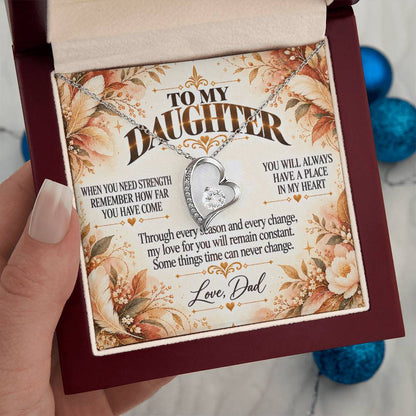 C483 - The World Is Brighter Because You Are In It And My Life Is Better Because You Are My Daughter - Forever Love Necklace