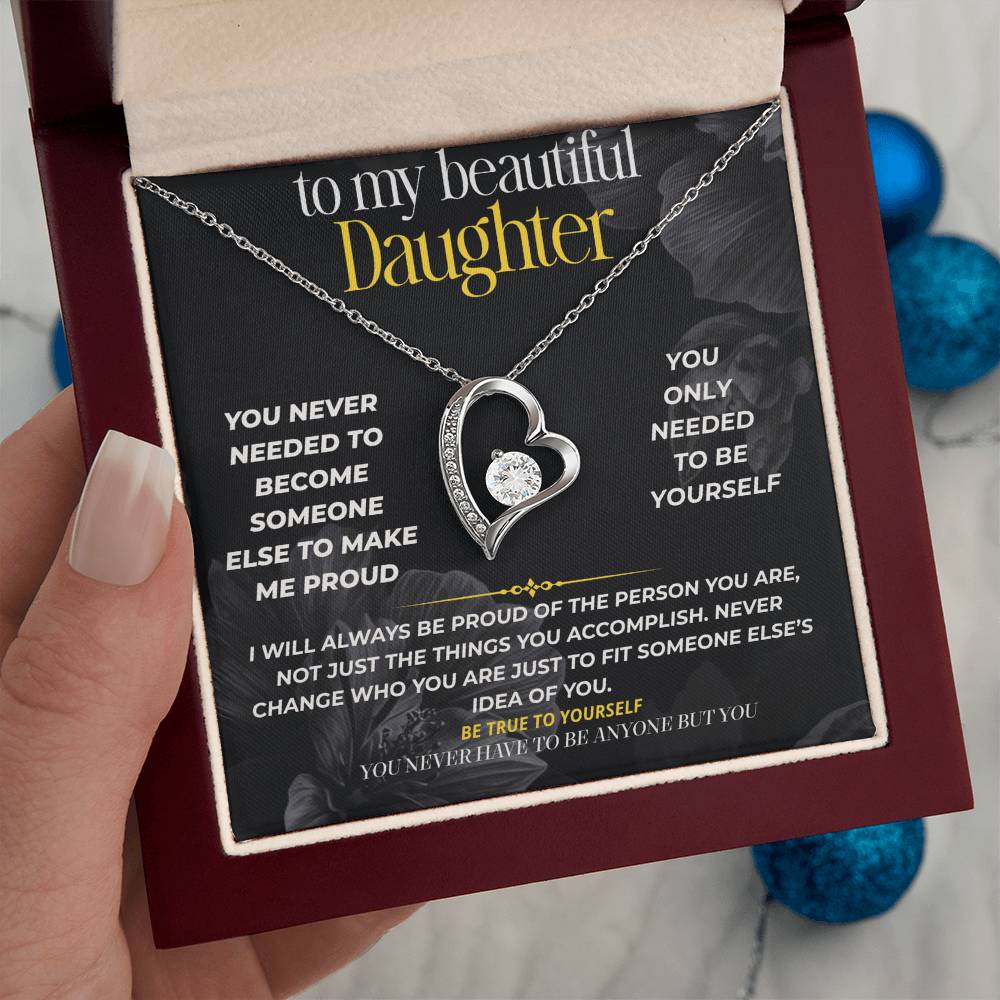 S291 - You Don’t Have To Make Me Proud, Just Be You – Forever Love Necklace From Dad