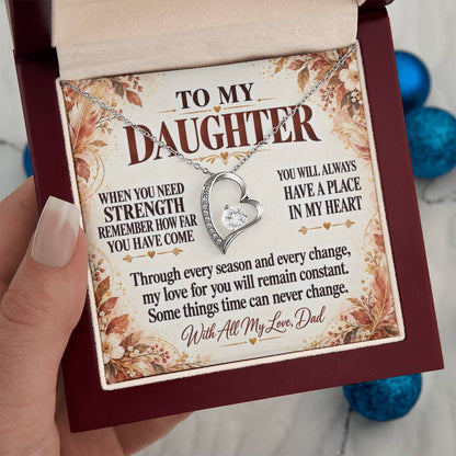 C333 - The World Is Brighter Because You Are In It And My Life Is Better Because You Are My Daughter - Forever Love Necklace