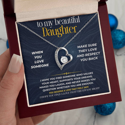 S279 - I Hope You Find Someone Who Treats You Right – Forever Love Necklace From Dad