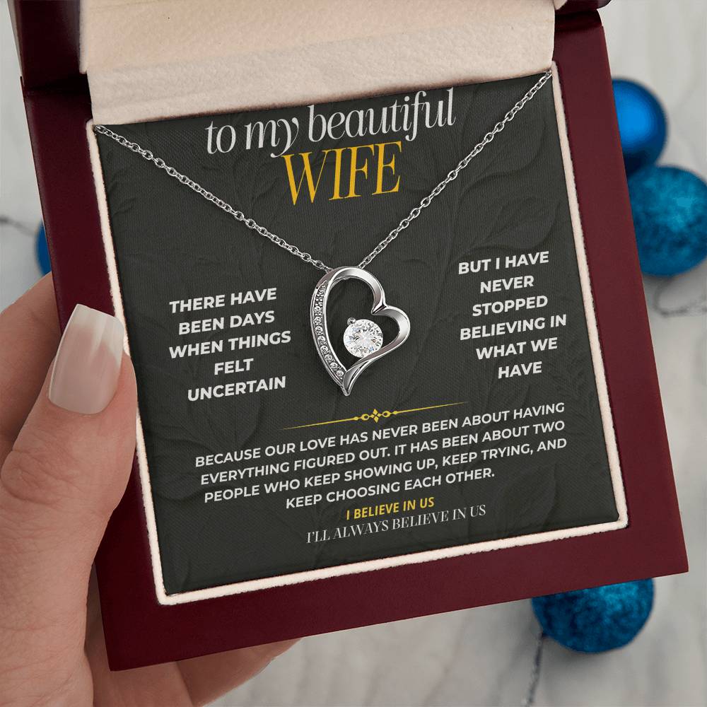S191 - You Are The Reason I Believe In Us – Forever Love Necklace From Husband
