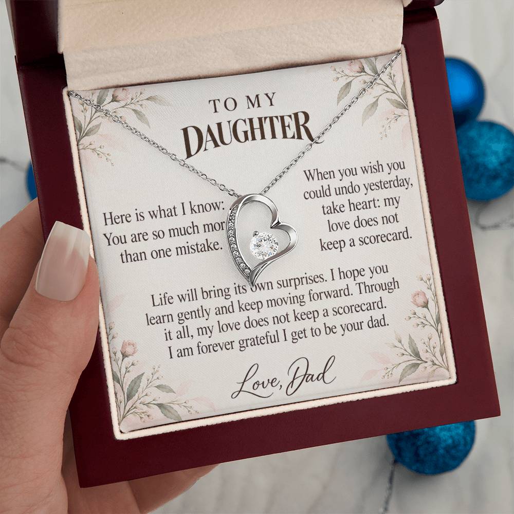 C650 - Mistakes Are Not Your Name And The Words I Hope You Always Remember - Forever Love Necklace