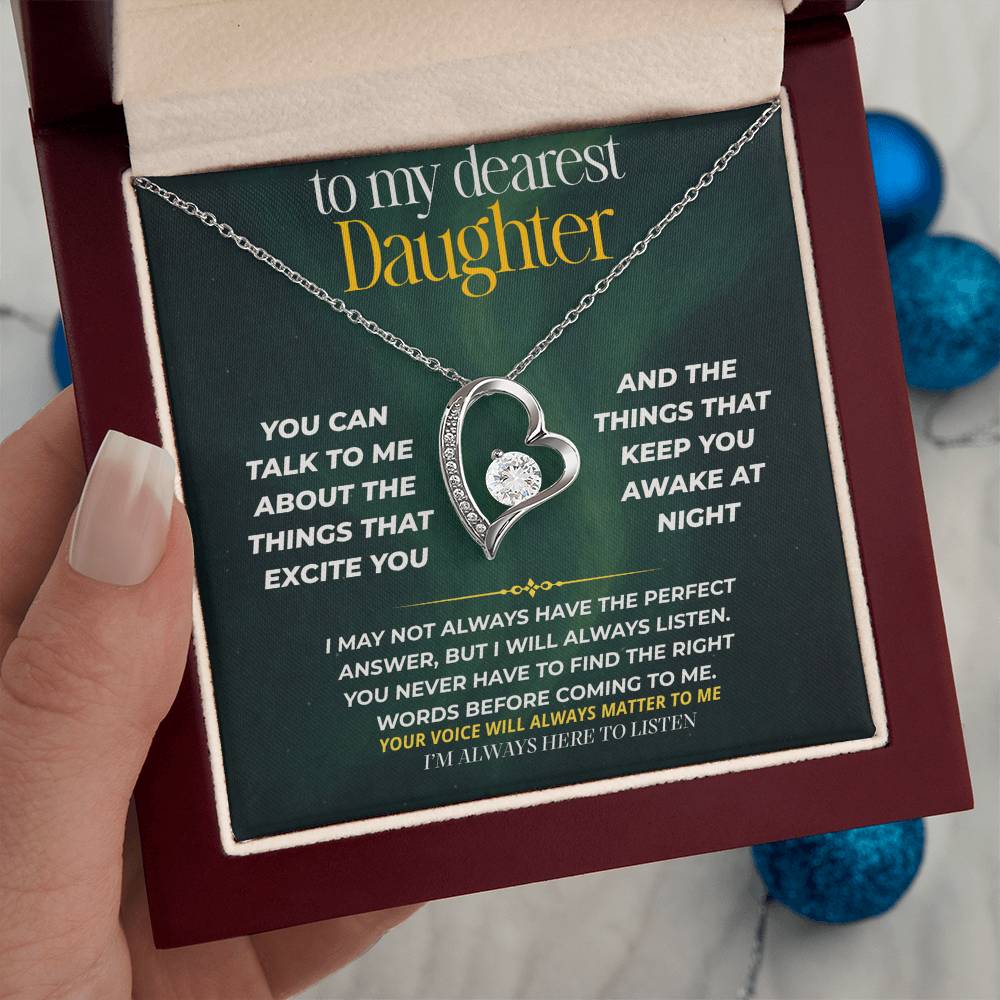 S242 - I Hope You Know I’m Always Listening – Forever Love Necklace From Dad