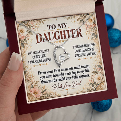 C338 - The Strong Woman You Are Becoming Will Always Remind Me Of The Little Girl I Adore - Forever Love Necklace