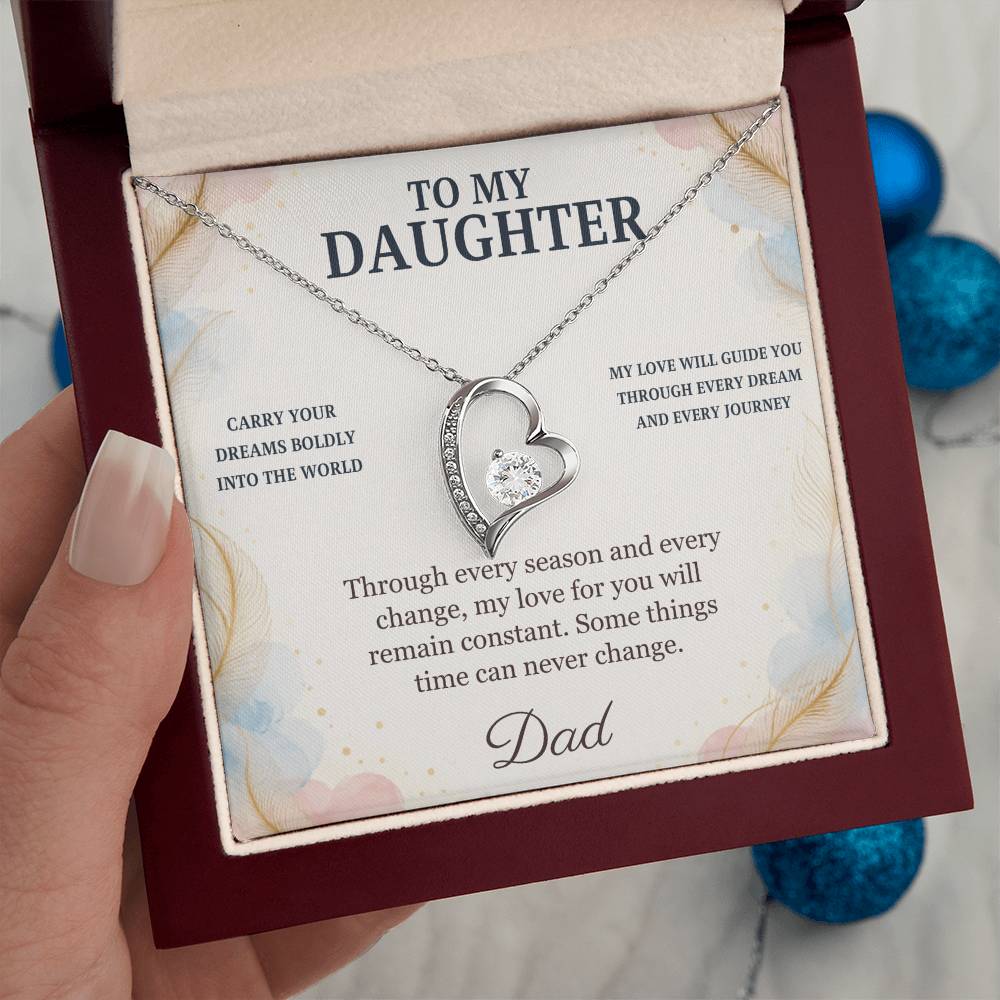 C68 - Carry Your Dreams Boldly And Carry My Love Gently Wherever You Go - Forever Love Necklace