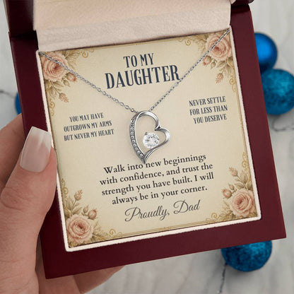 C54 - You Will Forever Be My Little Girl And One Of The Greatest Blessings Of My Life - Forever Love Necklace