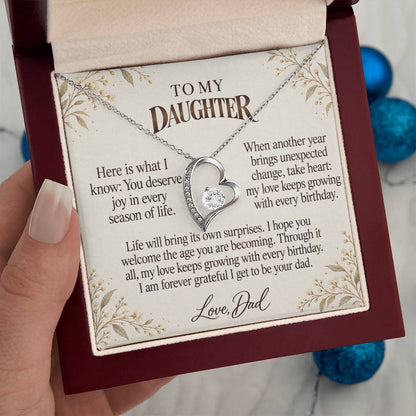 C555 - Every Birthday Candle And The Words I Hope You Always Remember - Forever Love Necklace