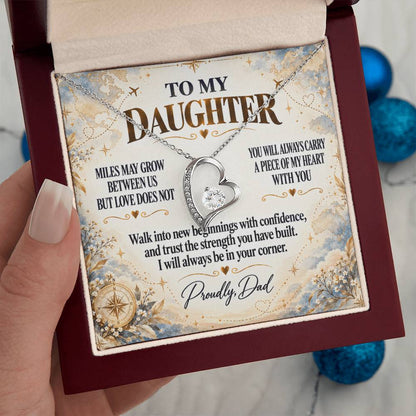 C294 - The Love Between A Father And Daughter Becomes A Legacy That Lives Beyond Every Season - Forever Love Necklace