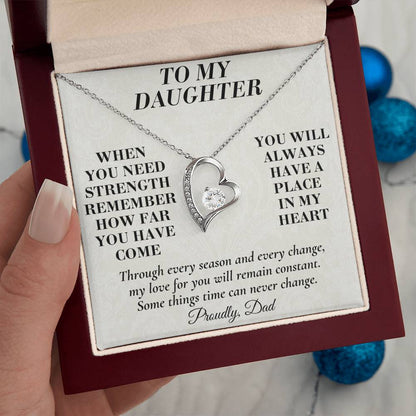 C158 - When You Need Strength Remember You Come From A Love That Never Gives Up On You - Forever Love Necklace