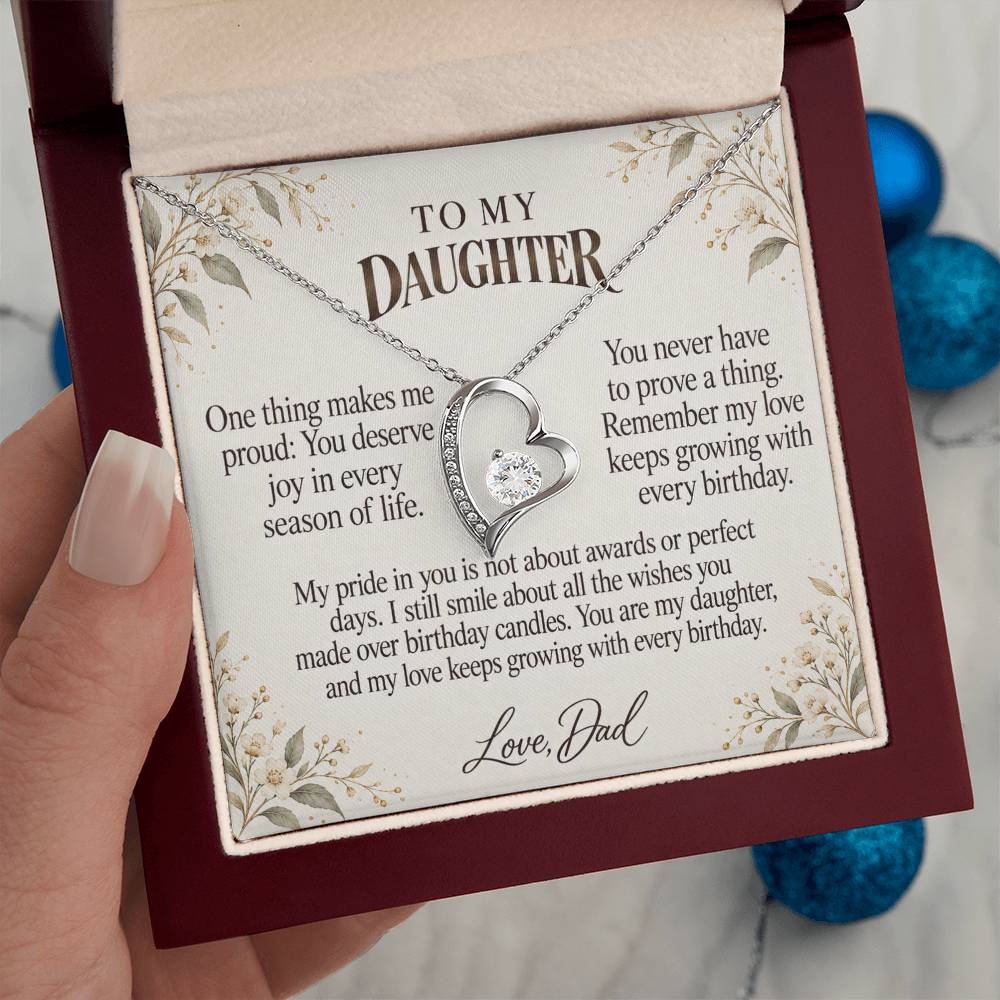 C553 - Every Birthday Candle And A Father Proud Of Who You Are - Forever Love Necklace