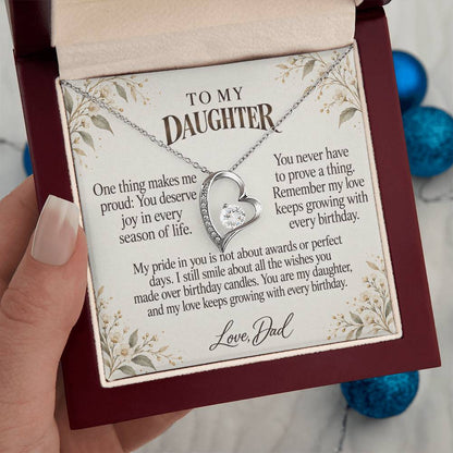 C553 - Every Birthday Candle And A Father Proud Of Who You Are - Forever Love Necklace