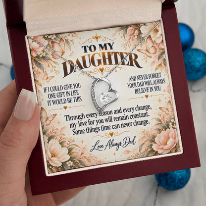 C328 - Dad’s Love Is A Promise That Time Distance And Change Can Never Break - Forever Love Necklace