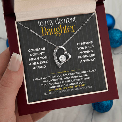 S267 - I’ll Always Be Proud Of Your Courage – Forever Love Necklace From Dad