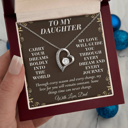 C193 - Wherever Tomorrow Leads You Remember You Have Already Made Your Dad Incredibly Proud - Forever Love Necklace
