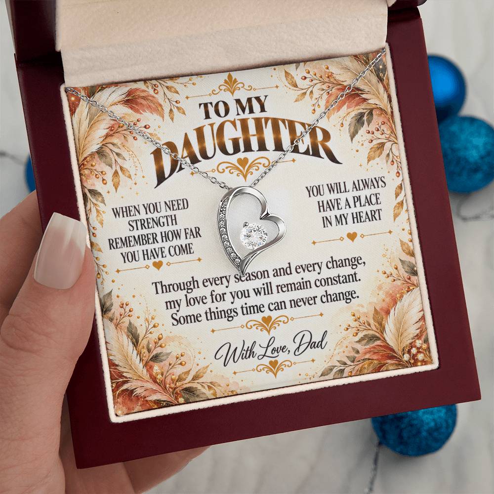 C433 - The World Is Brighter Because You Are In It And My Life Is Better Because You Are My Daughter - Forever Love Necklace