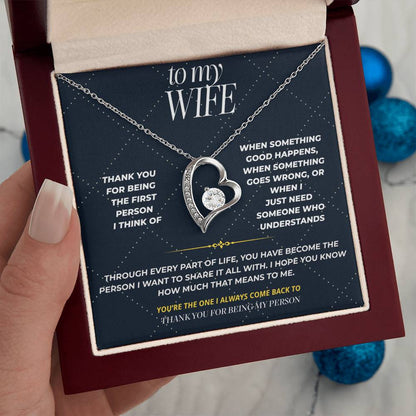 S104 - Thank You For Being My Person – Forever Love Necklace From Husband