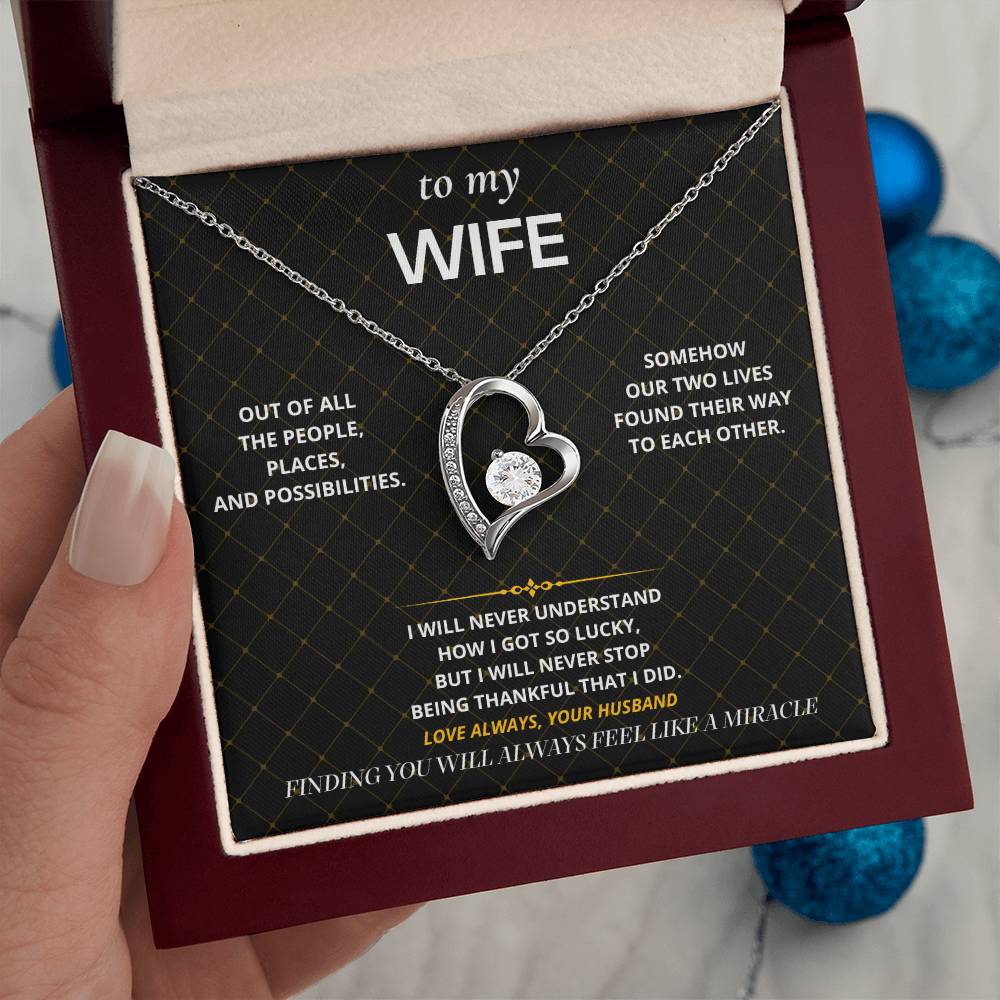 S73 - You Are My Miracle – Forever Love Necklace From Husband