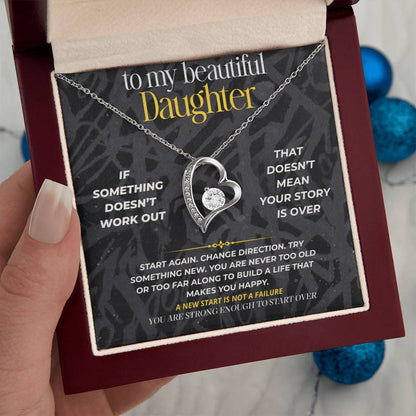 S281 - You Are Strong Enough To Start Over – Forever Love Necklace From Dad