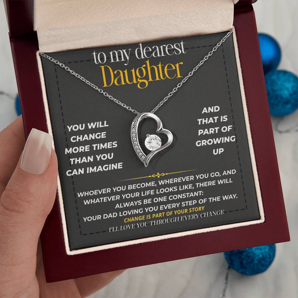 S222 - I’ll Love You Through Every Change – Forever Love Necklace From Dad