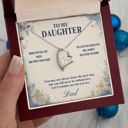 C34 - When You Feel Lost Remember The Love That Raised You Will Always Help Guide You Home - Forever Love Necklace
