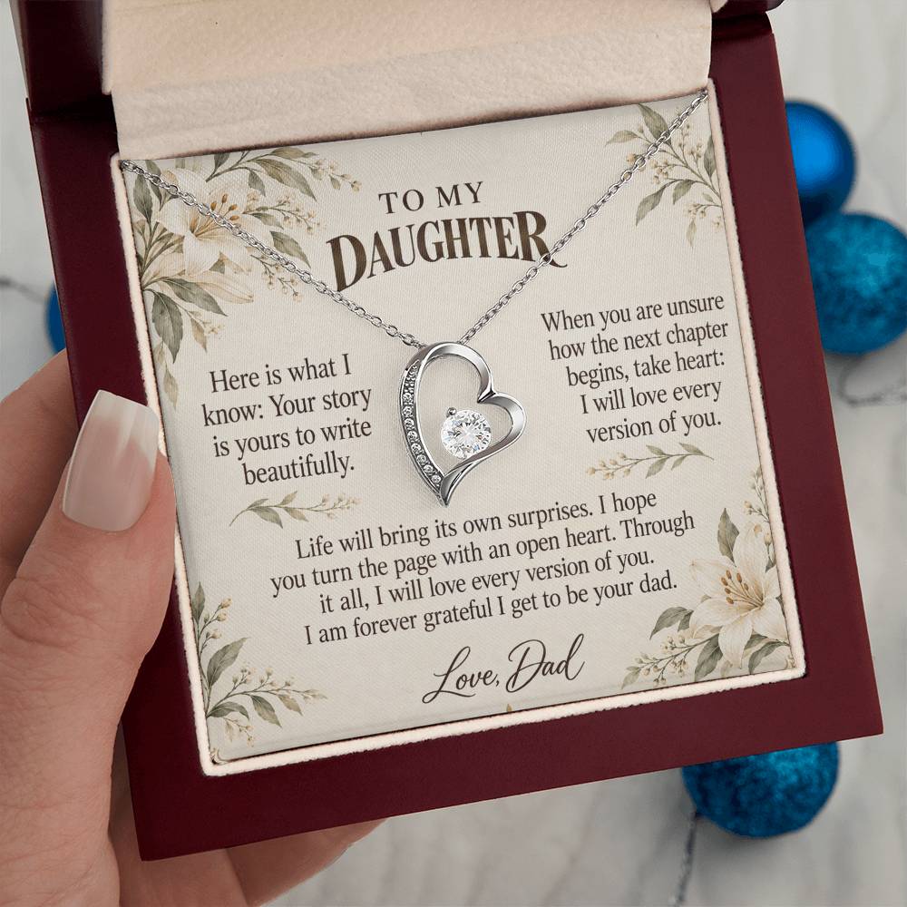 C520 - The Bedtime Stories We Shared And The Words I Hope You Always Remember - Forever Love Necklace