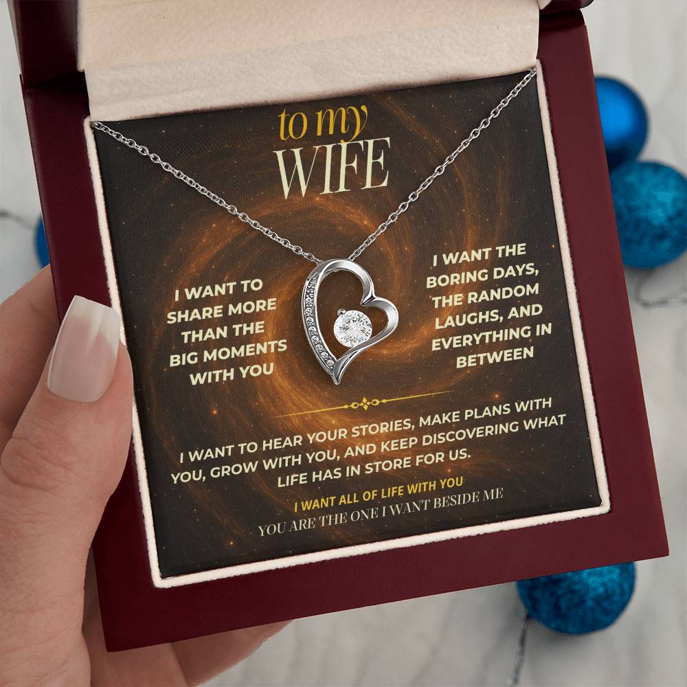S140 - You Are The One I Want To Share Life With – Forever Love Necklace From Husband
