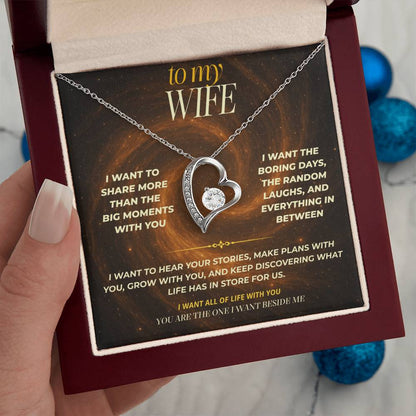 S140 - You Are The One I Want To Share Life With – Forever Love Necklace From Husband