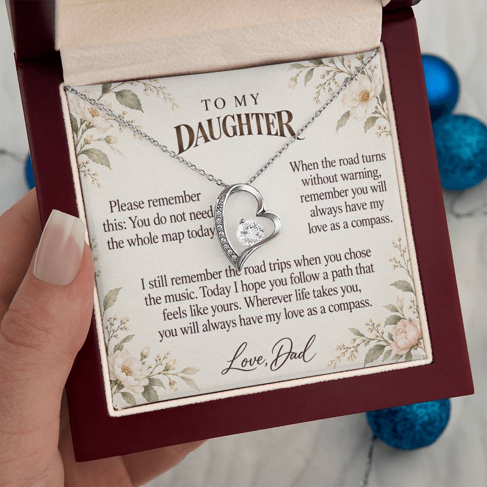 C576 - The Long Road Ahead And Quiet Words For Your Hardest Days - Forever Love Necklace