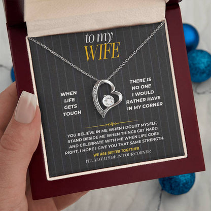 S187 - You Are The Person I Want In My Corner – Forever Love Necklace From Husband