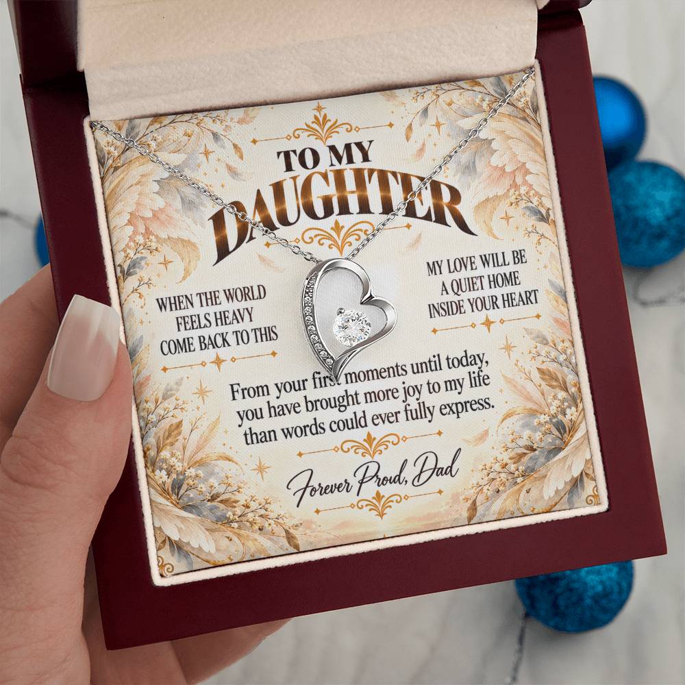 C447 - May You Never Outgrow The Truth That You Are Deeply Loved Completely Valued And Forever My Daughter - Forever Love Necklace
