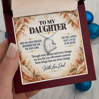 C233 - The World Is Brighter Because You Are In It And My Life Is Better Because You Are My Daughter - Forever Love Necklace