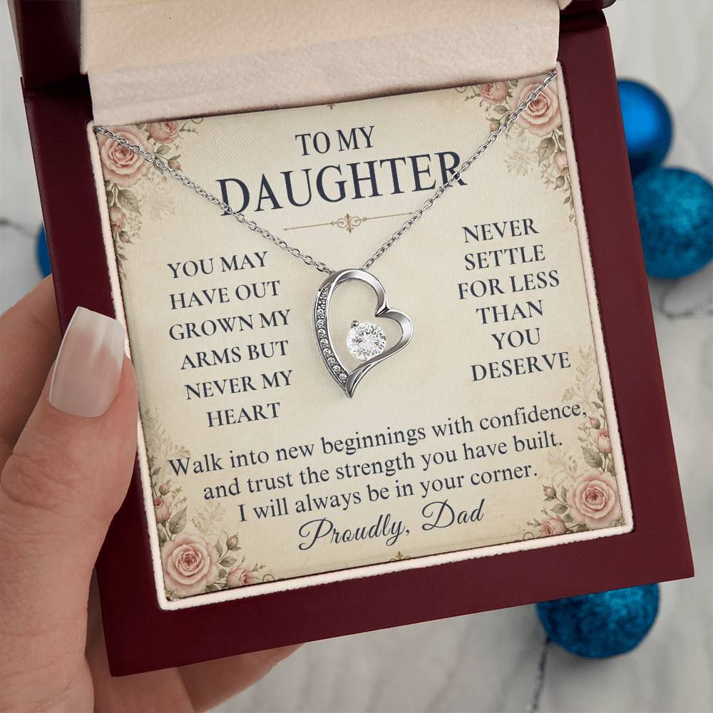 C254 - You Will Forever Be My Little Girl And One Of The Greatest Blessings Of My Life - Forever Love Necklace