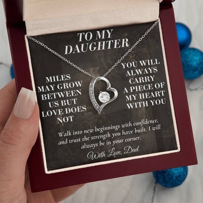 C194 - The Love Between A Father And Daughter Becomes A Legacy That Lives Beyond Every Season - Forever Love Necklace