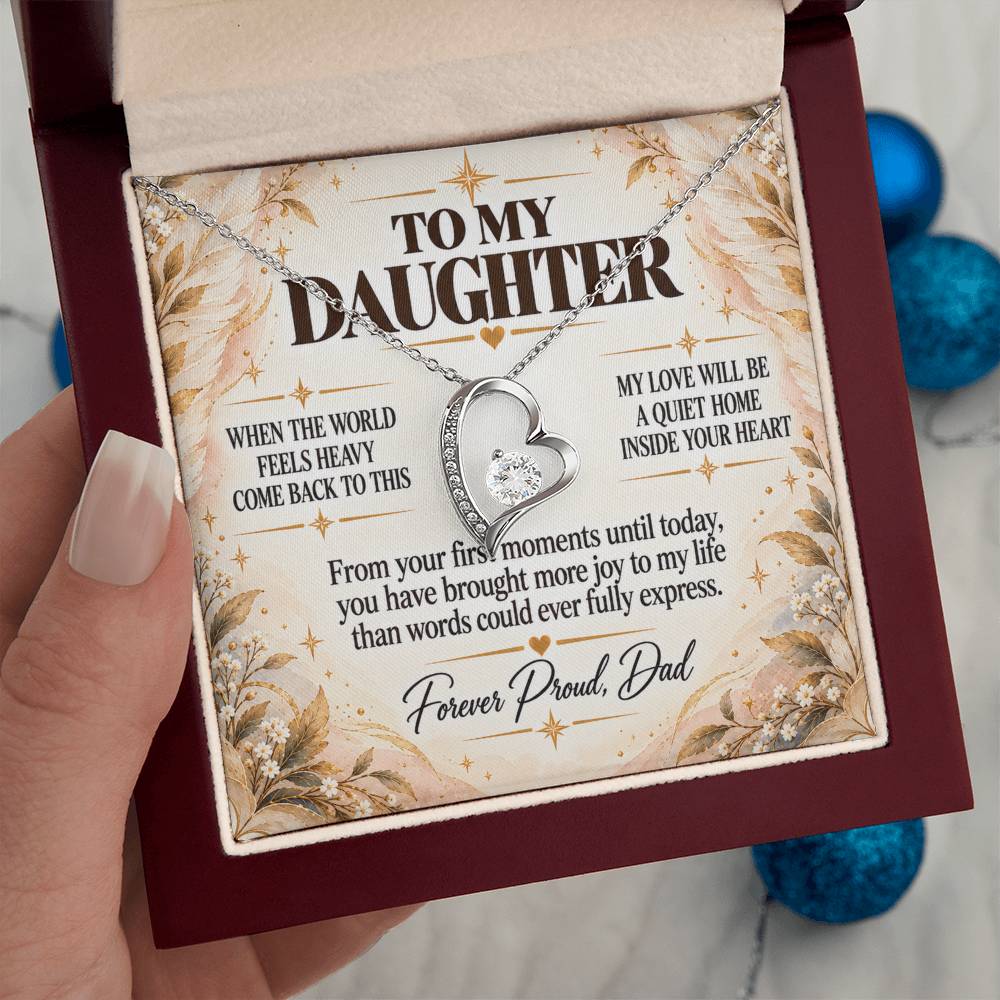 C247 - May You Never Outgrow The Truth That You Are Deeply Loved Completely Valued And Forever My Daughter - Forever Love Necklace
