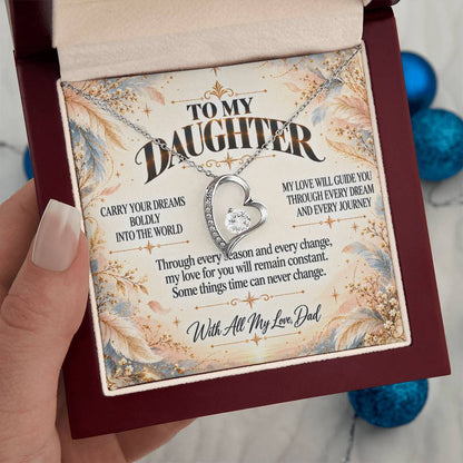 C493 - Wherever Tomorrow Leads You Remember You Have Already Made Your Dad Incredibly Proud - Forever Love Necklace