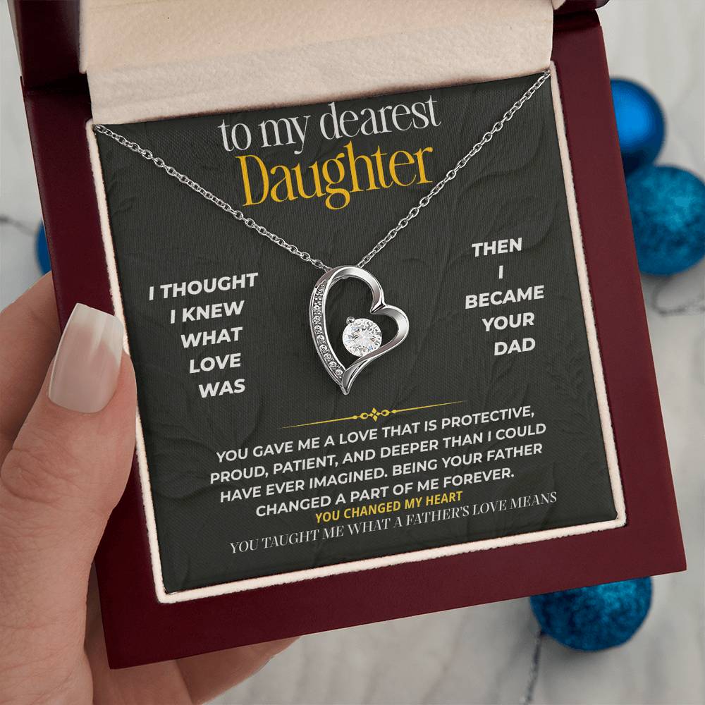S235 - You Taught Me What A Father’s Love Means – Forever Love Necklace From Dad