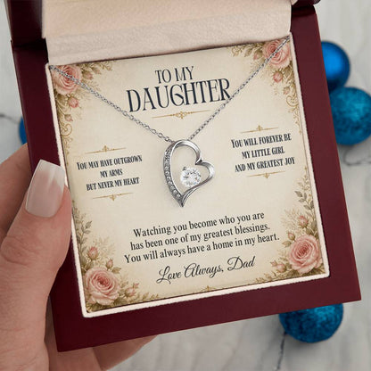 C4 - You Will Forever Be My Little Girl And One Of The Greatest Blessings Of My Life - Forever Love Necklace