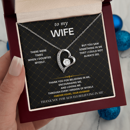 S41 - Thank You For Believing In Me – Forever Love Necklace From Husband