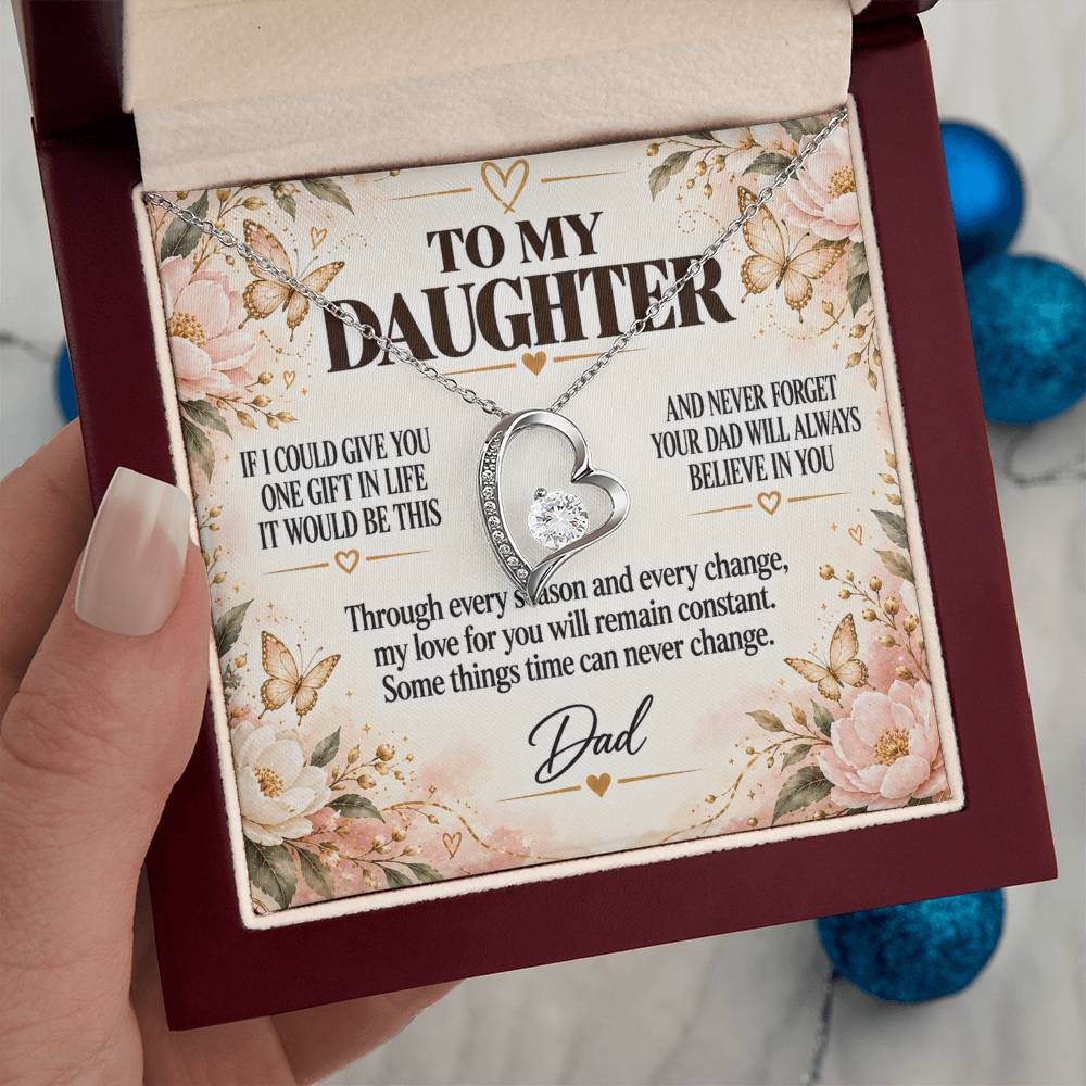 C228 - Dad’s Love Is A Promise That Time Distance And Change Can Never Break - Forever Love Necklace