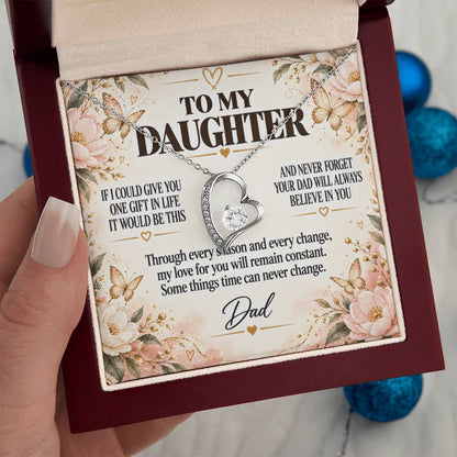 C228 - Dad’s Love Is A Promise That Time Distance And Change Can Never Break - Forever Love Necklace