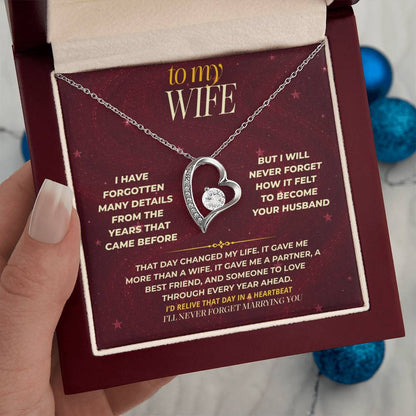 S173 - I’ll Never Forget The Day You Became My Wife – Forever Love Necklace From Husband