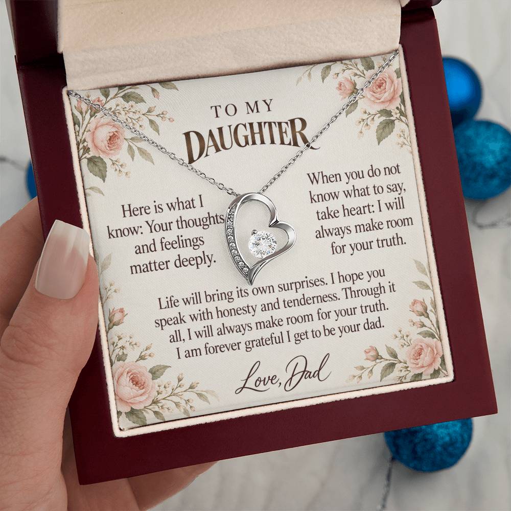 C575 - The Kitchen Table Talks And The Words I Hope You Always Remember - Forever Love Necklace