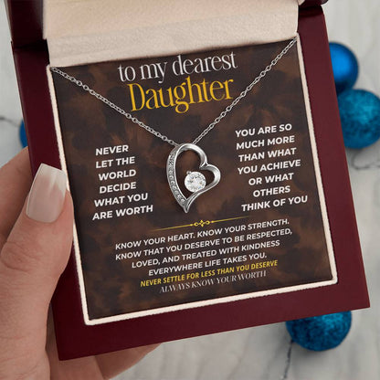 S254 - I Hope You Always Know Your Worth – Forever Love Necklace From Dad